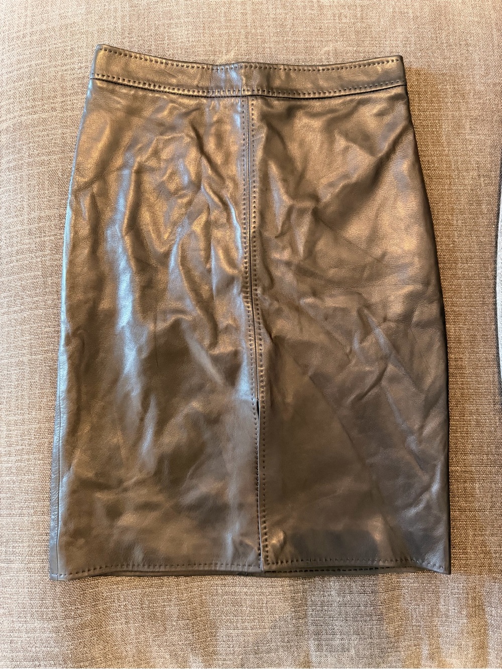 Loro Piana Lambskin Leather Skirt